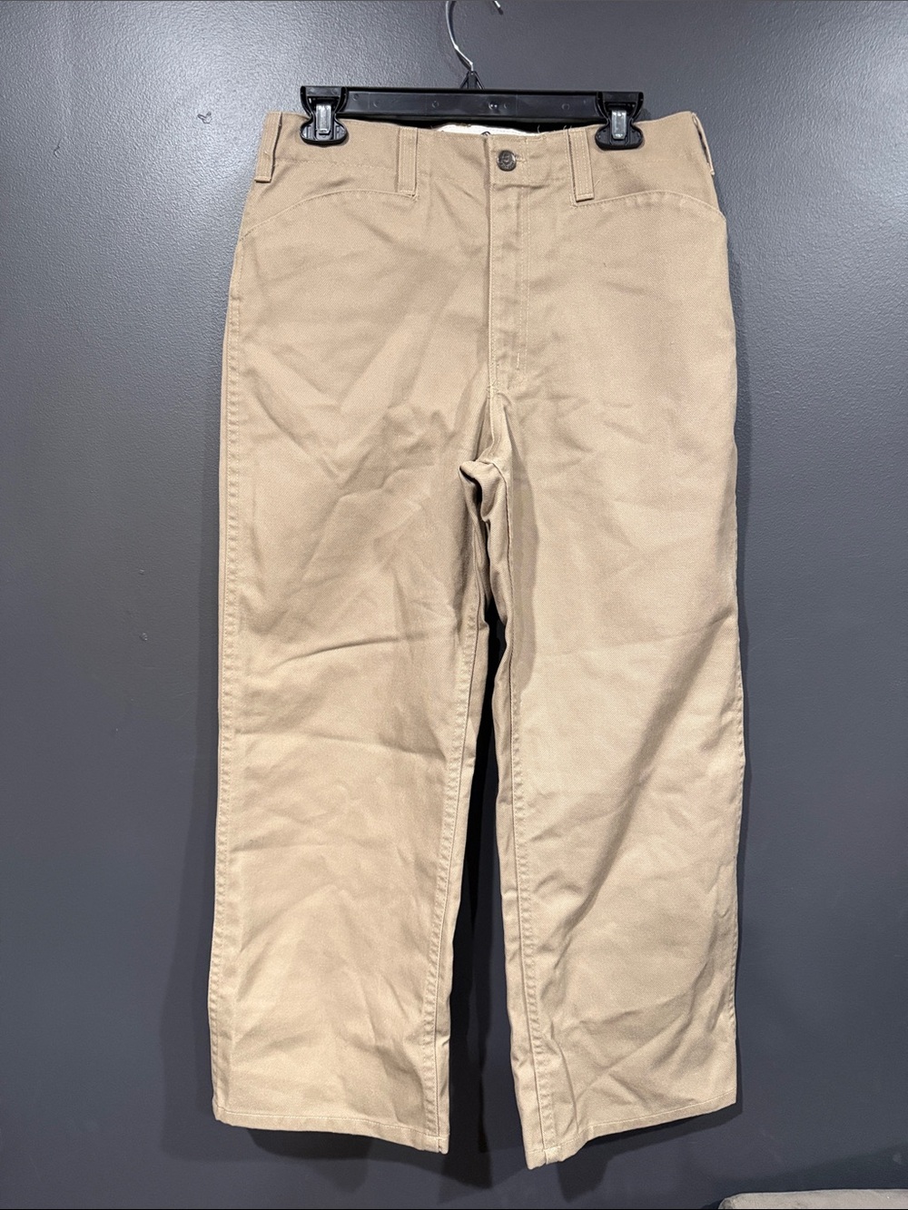 Ben Davis Tan Work Pants with Logo Patch